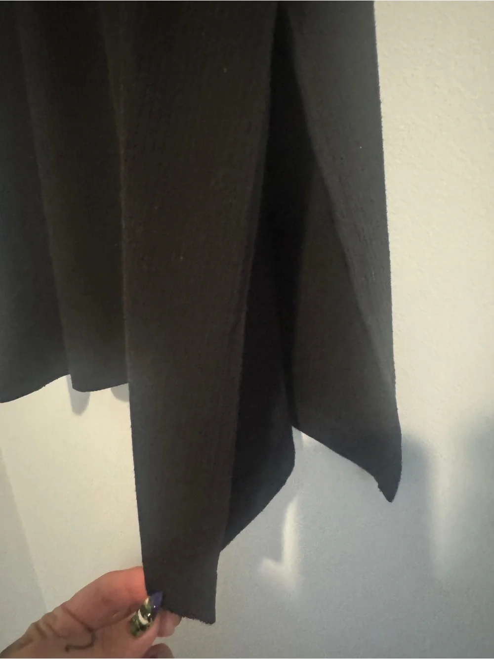 Dressed in LALA Black Ribbed Oversized Tunic - XL